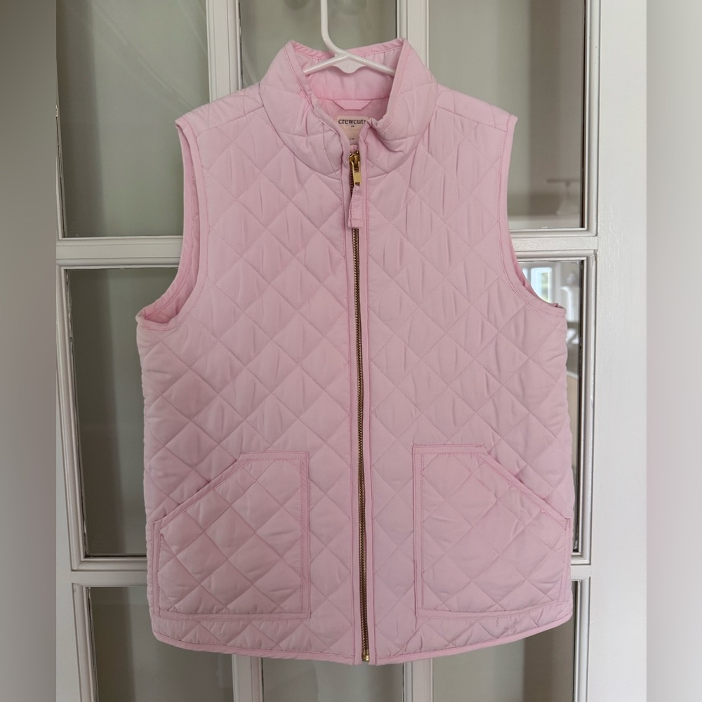 J. Crew Factory Crewcuts Light Pink Quilted Vest Girls size 10 new with tag!